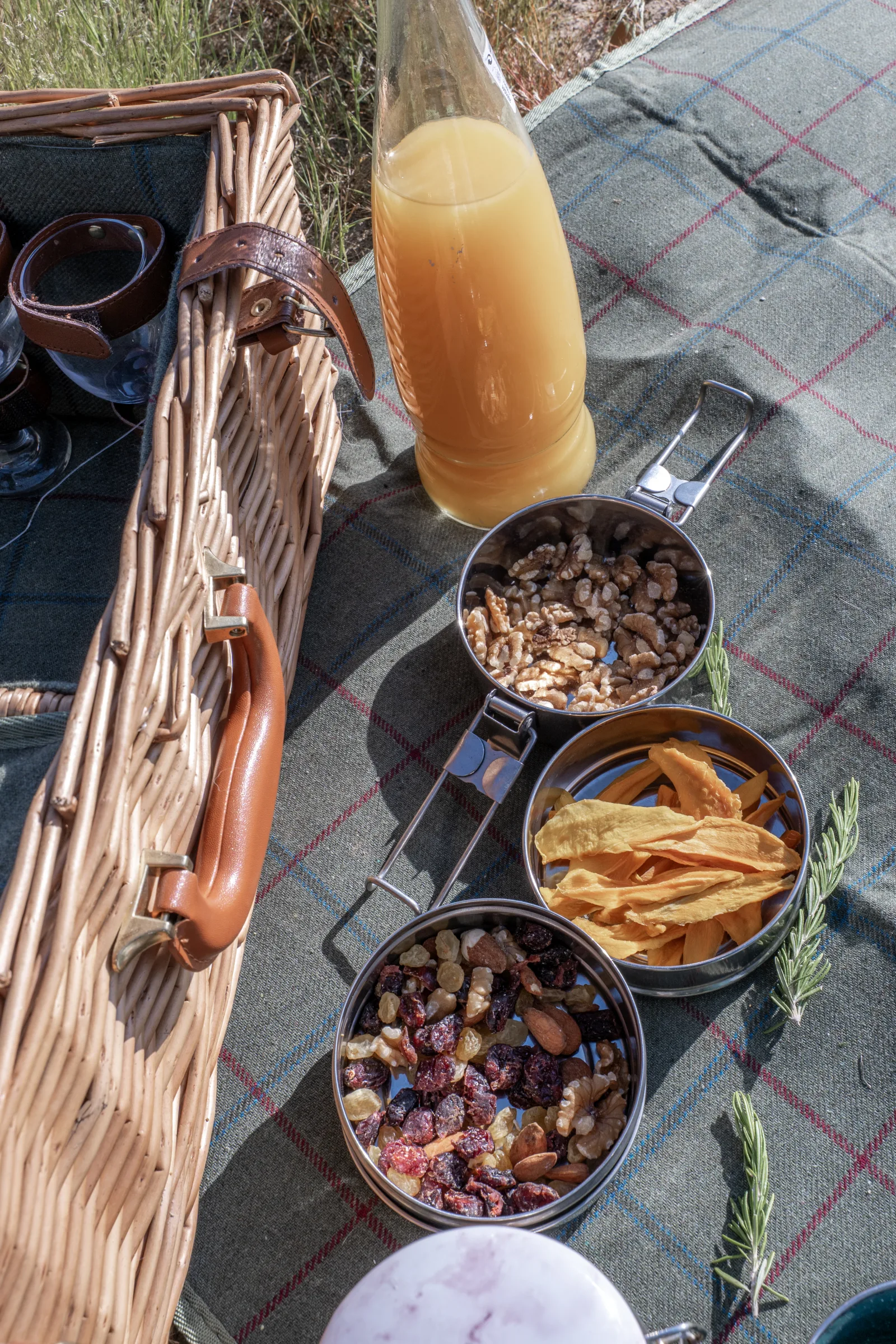 A field spread on the blanket